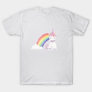 Kawaii Unicorn + Rainbow T-Shirt